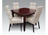 Lusso Set Sala Da Pranzo 5Pcs Legno Marrone Mobili 4Xsedie Tavolo Stile Moderno Nuovo
