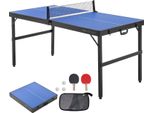 Tavolo Da Ping-Pong Vevor, Tavolo Da Ping-Pong Portatile Di Medie Dimensioni, Tavolo Da Ping-Pong In Mdf Pieghevole Completo Di Rete, 2 Racchette, 3 Palline, Borsa Per Il Trasporto, Manico