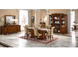 Set Sala Da Pranzo Tavolo Vetrina 6X Sedia Cassettiera Specchio Barocco Nuovo 10 Pezzi.