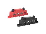 2Pcs Bus Bar Terminal Block 48V 250A Heavy Duty Module Power Distribution Dc Box 4 Posizioni M10 Per Rv Marine Rosso Nero