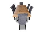 Tavolo Da Pranzo Moderno In Legno Set Sala Da Pranzo 6X Sedie Set 7 Pezzi Nuovo