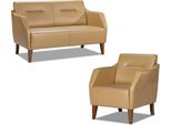 Set Di Divani Divano 3+1 Posti Poltrona Mobili Moderni 2 Pezzi Beige Soggiorno