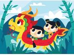 Bluebird Puzzle Legepuzzle Le Bateau Dragon - 24 Teile Kinderpuzzle
