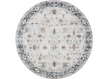 Tappeto Interiyou Lavabile Gent Crema/Grigio ø 160 Cm Rotondo