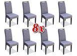 Sala Da Pranzo Sedie In Tessuto Set 8X Poltrone Sedia Tessile Designer Legno Imbottito Mobili