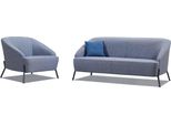Suite Imbottita Grigia Soggiorno Moderno Divano A 2 Posti Poltrona Elegante