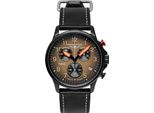 Bauhaus 2888-5 Orologio Da Uomo Aviation Chronograph Flyback Nero/Ocra