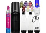Sodastream Spumantizzatore Terra Black Set Con 3 Bottiglie Di Cartuccia Di Sciroppo