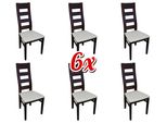 Gruppo Tessuto Tessile Nuova Sala Da Pranzo Ristorante Design Sedia 6X Sedie Set Poltrone