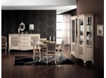 Set Mobili In Legno Cassettiera 4X Sedia Tavolo Vetrina Nuovo Gruppo Sala Da Pranzo 7Pz