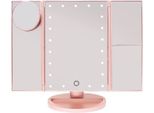 Uniq Hollywood Specchio Per Il Trucco Specchio Pieghevole Con Luce Led, Rosegold