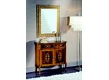 Cassettiera In Legno Barocco Con Specchio Mobili Italiani Di Lusso 2 Pezzi Set Nuovo