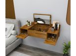 Lusso Tavolino Da Camera Marrone Con Specchio Moderna Console Dresser Camera Da Letto
