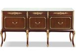 Casa Padrino Cassettiera Barocca Con Piano In Marmo Marrone / Oro / Crema 167 Cm - Mobili Barocchi