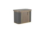 Cassettiera Bicolore Marrone Nero Stile Moderno Design Studio Legno
