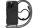 Avizar, Custodia Semirigida A Catena Soft Touch Per Apple Iphone 16 Pro, Nero