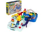 Gioco Di Pista Coil, Pista Per Auto, Giocattolo Per Auto, Giocattolo Per L'apprendimento Montessori, 4 Auto, Parti Mobili, Elicottero, Controllo Manuale, A Partire Dai 3 Anni Di Età