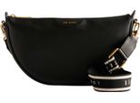 Ted Baker Pelle Borsa A Tracolla Essina Webbing Leather Half Moon Crossbody Bag Black Nero