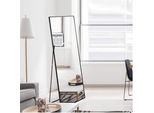 Proximax Specchio A Figura Intera 150X40 Cm - Specchio A 3 Vie Da Appoggio, Da Parete E Da Toilette Nero