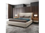 Mobili Italiani Di Design Letto Matrimoniale 150X200Cm Letti In Pelle Nuovo