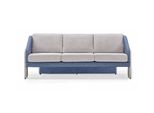 Divani Imbottiti Moderni Grigio-Blu A Tre Posti, Divano Da Salotto Di Design