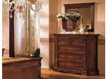 Cassettiera In Legno Massiccio Con Specchio Credenza Set Di Cassettiere Mobili Italiani 2 Pezzi.