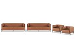 Suite In Pelle Marrone Mobili Da Studio Di Design 2X Poltrona A Tre Posti