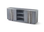 Credenza Armadio Per Archiviazione Design Moderno Forma Rettangolare Stile Grigio Unicolore