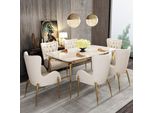 Set Completo Per Sala Da Pranzo Tavolo 6X Poltrone Sedie Set Da Pranzo 7Pcs