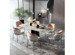 Sala Da Pranzo Tavoli Di Marmo Set Da Pranzo Gruppo Di Sedie Nuovo Tavolo Di Design Sedie 7 Pezzi