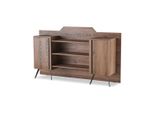 Armadio Archivio Credenza Scaffali Spazio Di Archiviazione Marrone Unicolore Design Moderno