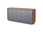 Credenza Grigio Marrone Bicolore Design Moderno Studio Rettangolare