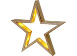 Stella In Legno Naturale Con Led Da Appendere Con Timer - 29 Cm - Decorazione Natalizia Stella Illuminata Alimentata A Batterie - Natale Avvento Inverno Stella Decorazione Per Finestre Illuminazione