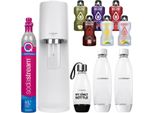 Sodastream Per Acqua Frizzante Terra White Set Con 3 Bottiglie E Polveri Per Sciroppi
