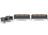 Mobili Da Ufficio Di Design Set Di 4 Pezzi Di Lusso 2X 3 Posti 2 X Poltrona In Pelle