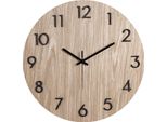 Orologio Da Parete Sensahome Florence - Orologio Moderno Rotondo Con Numeri - Design Scandinavo Con Legno - Ø38 Cm - Marrone