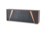 Credenza Armadio Per Archiviazione Forma Rettangolare Nero Unicolore Design Moderno