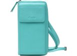 Esquire Pelle Portafoglio Borsa Per Cellulare Peru Phone Wallet Bag Turquoise Turchese
