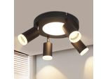 Zmh Lampada Da Soffitto A Led 4 Fiamme Soffitto Spot GU10 - Camera Da Letto Lampada 3000K Nero Lampada Da Cucina 20W Soffitto Faretto Orientabile