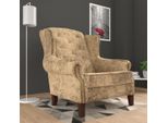 Wing Chair Lounge Television Club Poltrona Imbottita Design Divano Relax