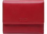Esquire Pelle Portafoglio Viktoria Flap Wallet Red Rosso Scuro