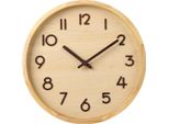 Sensahome Orologio Da Parete Porto - Orologio Moderno Rotondo Con Numeri - Design In Legno Nordico - Orologio Moderno - Ø30 Cm - Beige