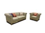 Divano Di Lusso Beige Set Di Divani Poltrone 3+1 Posti In Tessuto Design