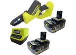 Ryobi RY18PSX10A Sega Per Potatura A Batteria 18 V 10 Cm Brushless + 2X Batteria 4,0 Ah + Caricatore