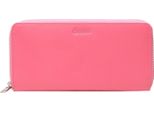 Esquire Pelle Portafoglio Viktoria Zip Around Wallet Salmon Rosa