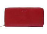 Esquire Pelle Portafoglio Viktoria Zip Around Wallet Red Rosso Scuro
