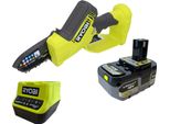 Ryobi RY18PSX10A Sega Per Potatura A Batteria 18 V 10 Cm Brushless + 1X Batteria 4,0 Ah + Caricatore