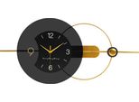 Sensahome Orologio Da Parete Dublin - Orologio - Design Esclusivo - Orologio Da Parete Grande - Ø40 Cm - Nero/Oro