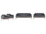 Set Da Studio 4 Pezzi 3 Posti 2 Posti 2X Poltrona Grigio Stile Unicolore