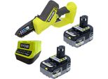 Ryobi RY18PSX10A Sega Per Potatura A Batteria 18 V 10 Cm Brushless + 2X Batteria 5,0 Ah + Caricatore